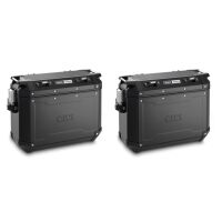 OBKN37BPACK2 pravý + levý kufr GIVI Trekker Outback, hliníkový, černá, 2x 37l